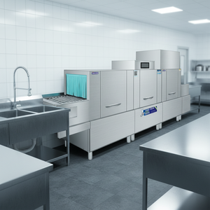 Lave-vaisselle industriel commercial à convoyeur automatique avec bande de séchage pour grands hôtels - Product Image 2