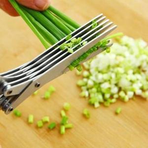 <span class=keywords><strong>Ciseaux</strong></span> multifonctionnels en acier inoxydable pour la cuisine <span class=keywords><strong>Ciseaux</strong></span> à légumes multi-couches avec 5 lames et couvercle - Product Image 5