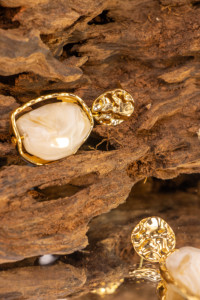 ต่างหูห่วงโลหะสไตล์ยุโรปอเมริกันหรูหรา แฟชั่นฝรั่งเศส โบฮีเมียน ทรงสี่เหลี่ยมจีบ สำหรับงานปาร์ตี้ - Product Image 6