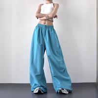 Pantalon ample taille haute décontracté Y2K pour femme, style streetwear tendance et de haute qualité, coupe large pour l'été