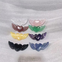 Figurines d'animaux en cristal de 35 mm, mélange de quartz naturel, sculptures de cristal de couleurs assorties, oiseaux sculptés pour cadeau