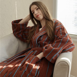 Bata de Baño de Algodón 100%, Bata de Baño Suave para Parejas, Bata de Dormir para Hombre y Mujer, Ropa de Dormir Masculina Informal para el Hogar, Bata de Hotel - Product Image 3