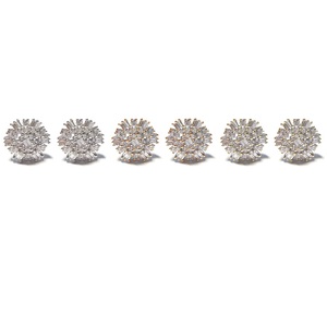 Éblouissant luxueux 18K or blanc femmes boucles d'oreilles de haute qualité bijoux en diamant véritable flocon de neige Design à la mode grand - Product Image 4