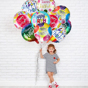Happy Birthday Foil <b>Balloons</b> 18 Inch Helium Floating Mylar Inflatable <b>Balloons</b> Birthday Party Decorations Supplies - Product Image 1