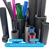 Tubo de fibra de carbono redondo ovalado Hexagonal octogonal cuadrado de tejido de sarga 3k de alta calidad