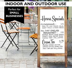 Gỗ một khung bảng trắng dấu hiệu-MẠNH MẼ freestanding mộc mạc barnwood bánh sandwich Đăng Bảng Menu hiển thị cho nhà hàng, kinh doanh - Product Image 5