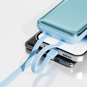 10000mAh Power Bank with Built-in Type-<b>C</b> Cables, 22.5W Fast <b>Charging</b> 16mm Ultra-Slim Portable Charger with Digital Display - Product Image 2