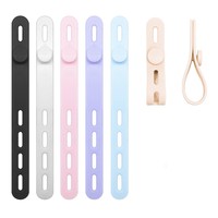 Organisateur de cordon en silicone réutilisable Attaches de câble Coloré Réutilisable Élastique en caoutchouc de silicone Sangle d'arrimage Attache de câble en silicone
