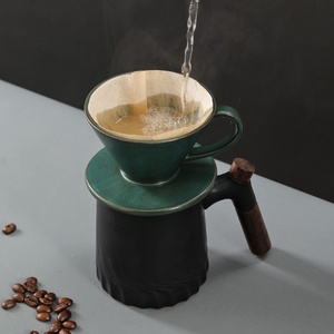 Kingze - Filtro de Café de Cerámica Ecológico de Grado Alimenticio, Tipo Cono, con Reborde Acanalado, para Baristas, Cafeterías y Uso Doméstico - Product Image 3