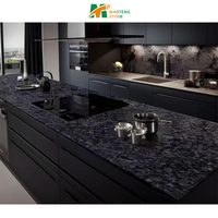Dalles de granit galaxie noire naturelle 100% Carreaux de pierre de conception moderne pour l'extérieur et la cuisine-Poli et flammé