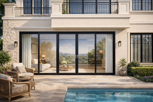 نوافذ زجاجية منزلقة حديثة أفقية من الفولاذ المقاوم للصدأ ومقاومة للرياح من سبائك الألومنيوم للفنادق والشقق والفلل مع خاصية العزل الحراري - Product Image 1