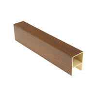 Tubes en bois WPC pour restaurant et poutres de plafond décoratives intérieures au design moderne