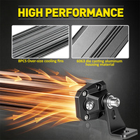 Barre lumineuse LED pour voiture en aluminium, faisceau spot, 80W, lumière blanche 6000K, 12V, 18 pouces, pour camionnette, SUV, remorque, véhicules