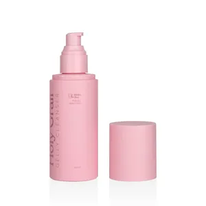 Botella de tóner Rosa reciclada, botellas de plástico rosa para cosméticos, listo para enviar, 100ml, 60ml, 80ml, 100ml, gran oferta