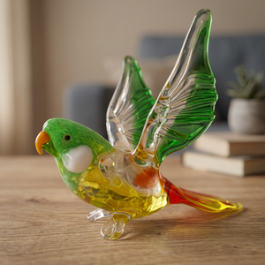 Nuevo adorno de cristal de Murano soplado a mano, estilo Art Deco, con diseño de pavo real, para decoración del hogar en Diwali y bodas. - Product Image 4