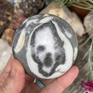 Esfera de Jaspe de Cristal Pulido de 6cm-7cm, Piedra Curativa de los Mil Ojos, para Decoración, en Oferta - Product Image 6