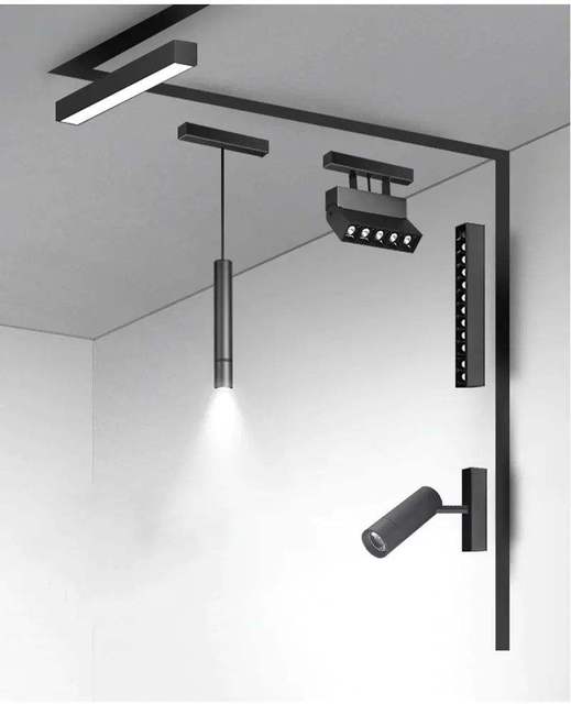 Magnetic Rail Track Linear Lights New Factory Direct Supply Modern Design China LED PC Ce Matt Black 80 E40 Nordic Track