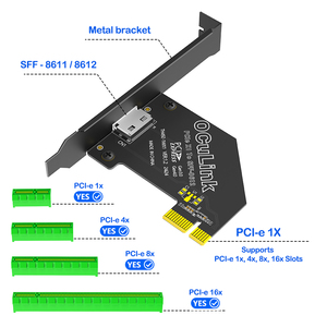 Pcie 1X oculink SFF-8611/8612 adapter thẻ NVMe SSD mở rộng tương thích với PCIe 1X/4x/8X/16X khe cắm Gen 4.0 3.0 u.2 cho máy tính để bàn - Product Image 2