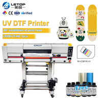 Impresora de Inyección de Tinta UV LETOP Dtf, Impresora Digital de Etiquetas de Rollo a Rollo, Plotter de Impresión de Etiquetas, Mini Impresora Industrial