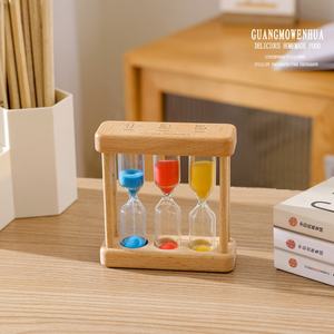 Ornamento regalo a clessidra con combinazione <span class=keywords><strong>tre</strong></span> in uno in legno creativo 1/3/5 minuto - Product Image 6