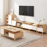 Meuble TV moderne pour salon, petit appartement, pieds en bois massif, meubles de maison