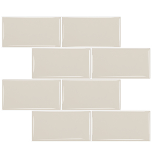 Carreaux muraux autocollants en vinyle effet crème pour métro, imperméables, pour la décoration des murs de cuisine et de salon - Product Image 1