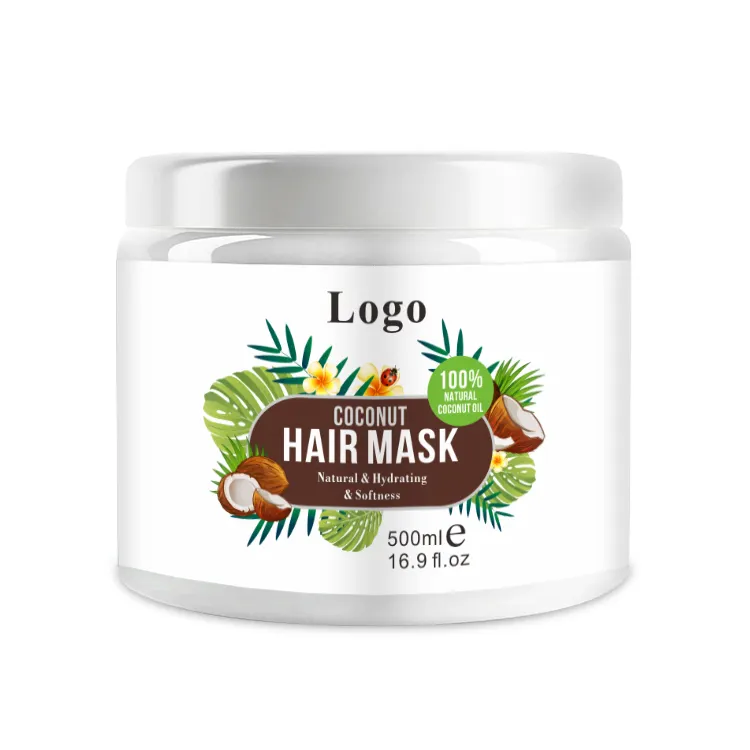 Private Label Hot Sale Hair Treatment Product Sulfate Free Refine Coconut Essence Replenish Soften Hair Mask