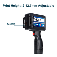 Codeur portable intelligent 12,7 mm Phezer P17, prend en charge l'impression de codes QR, de logos, de lots et de dates d'expiration sur bouteilles métalliques