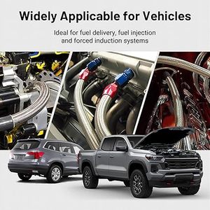 E85 AN4 AN6 AN8 AN10 AN12 AN16 PTFE топливный шланг линия E85 из нержавеющей стали Плетеный Топливный Шланг PTFE - Product Image 6