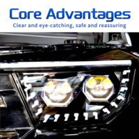 Phares LED Laser pour Tank 400 70W 4000 Lumens 6000K Rétrofit/Amélioration avec Clignotants Refroidis par Eau 12V Reconditionnés