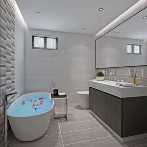 Foshan FaTong 300x900mm ceramic tiles rectangular shape bathroom ceramic tile taupe brown