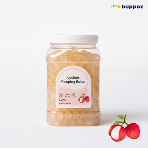ลิ้นจี่ป๊อปปิ้งโบบา 3.2 กก. แบบกระปุก ฮาลาล HACCP มังสวิรัติ สำหรับร้านชานมไข่มุก ขายส่ง - Product Image 2