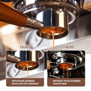 Porte-<span class=keywords><strong>filtre</strong></span> à café expresso en métal avec poignée en bois à 3 oreilles, 51/54/58 mm, éco-responsable, pour <span class=keywords><strong>Delonghi</strong></span> - Product Image 5