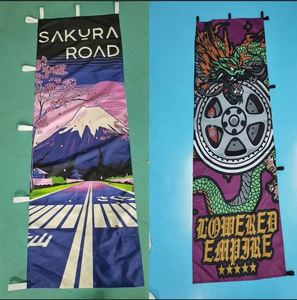 Ventes chaudes, conception personnalisée compétitive, bannière publicitaire en polyester à impression double face, commerce, exposition, course, drapeau Nobori - Product Image 5