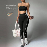 Ensembles de yoga sans couture personnalisés, ensembles de vêtements de sport, ensembles de fitness, leggings de yoga pour femmes