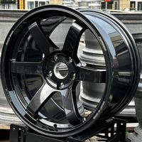 Velg Aluminium Tempa Custom Deep Concave Classic 6 Spoke TE37 Ukuran 18 19 20 Inch 15x9  5*114.3 5*112 5*114.3 untuk Pelek Balap JDM