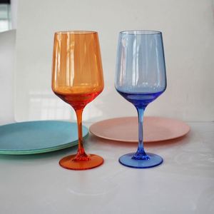 Gobelet personnalisé avec logo, 540 ml, en plastique acrylique incassable, coloré, transparent, moderne, 114 g, blanc, pour verres à vin rouge, fête, mariage - Product Image 4