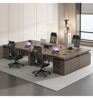 Ensemble de chaises de bureau modernes, simples et luxueuses en MDF Bureau du directeur du président du patron en bois clair