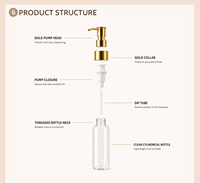 Flacons en plastique PET transparents pour lotion cosmétique, shampoing, vaporisateur à pompe, impression sérigraphique ronde, vaporisateur de brume, 120 ml/100 ml/250 ml