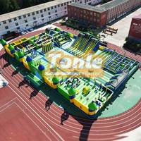 Château gonflable extérieur, parcours d'obstacles commercial, jeux de terrain de jeu gonflables pour les locations de fêtes