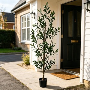 Knock Down Faux Olive Branches Artificial Greenery Stems <b>Flat</b> <b>Pack</b> Simulated Olive Sprigs DIY Assembly For Floral Arrangement - Product Image 5