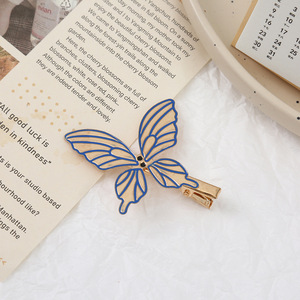 Korean Sweet Alloy Side Clip Hairpins Butterfly Duckbill <b>Hair</b> Accessories for Girls Wholesale - Product Image 5