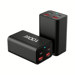 Chargeur de bureau USB C PD 100W 2C2A 4 ports, adaptateur de chargeur GaN, chargeur USB Type C portable, charge rapide, alimentation murale - Product Image 1