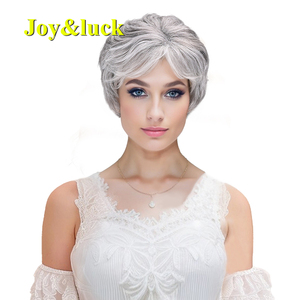 Fabricant vente en gros de <span class=keywords><strong>cheveux</strong></span> courts pour femmes <span class=keywords><strong>simulation</strong></span> de fibres synthétiques perruque complète <span class=keywords><strong>cheveux</strong></span> courts pour femmes gris argenté <span class=keywords><strong>cheveux</strong></span> courts - Product Image 1