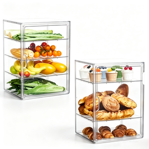 Caja de Almacenamiento de Pan Ajustable Transparente a Prueba de Polvo para el Hogar, Caja de Pastelería Acrílica de Varias Capas - Product Image 6
