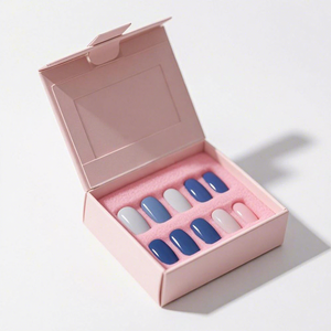 กล่องของขวัญ FX Scatola Regalo ระดับไฮเอนด์ สำหรับเล็บปลอมสีชมพู กล่องแม่เหล็กสำหรับเล็บปลอม - Product Image 2