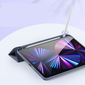 <span class=keywords><strong>Housse</strong></span> antichoc pour <span class=keywords><strong>iPad</strong></span> 10 11 <span class=keywords><strong>12</strong></span> Air <span class=keywords><strong>Pro</strong></span>, étui de protection avec support pliable et porte-crayon, silicone souple et durable - Product Image 4