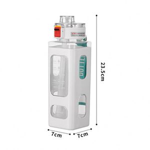 DD4413 Botella de Agua Cuadrada de Plástico sin BPA para Niños, 700ml/900ml, con Pajita, Apta para Lavavajillas, Logotipo Personalizado, Vaso Portátil con Boquilla - Product Image 4