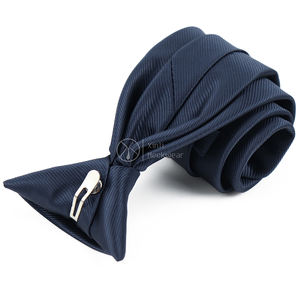 Estilos de negocios Fácil de usar Seguridad <span class=keywords><strong>Azul</strong></span> <span class=keywords><strong>marino</strong></span> Grosgrain <span class=keywords><strong>Corbata</strong></span> Poliéster <span class=keywords><strong>Traje</strong></span> vegano Corbatas con clip <span class=keywords><strong>para</strong></span> hombre a juego - Product Image 4