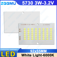 Panneau de puces LED 5730 haute luminosité 3.2V, 48 perles, lumière blanche, source LED basse tension pour éclairage extérieur, type mèche solaire